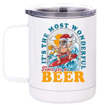 Its The Most Wonderful Time For Santa Christmas In July 12 oz Stainless Steel Tumbler Cup