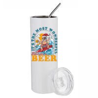 Its The Most Wonderful Time For Santa Christmas In July Stainless Steel Tumbler