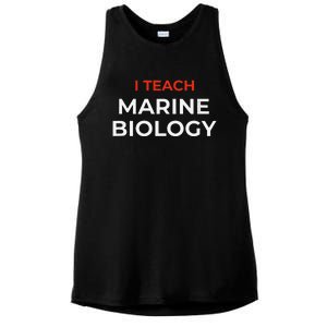 I Teach Marine Biology Funny School Humor Ladies PosiCharge Tri-Blend Wicking Tank