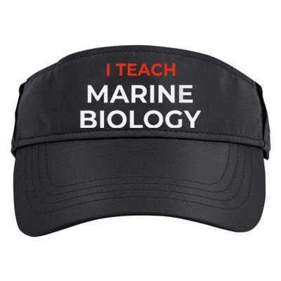 I Teach Marine Biology Funny School Humor Adult Drive Performance Visor