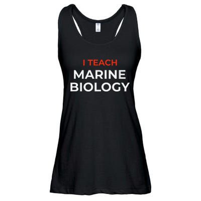 I Teach Marine Biology Funny School Humor Ladies Essential Flowy Tank