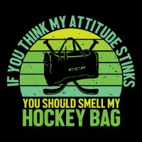 If Think My Attitude Stinks You Should Smell My Hockey Bag 16 in Basic Backpack