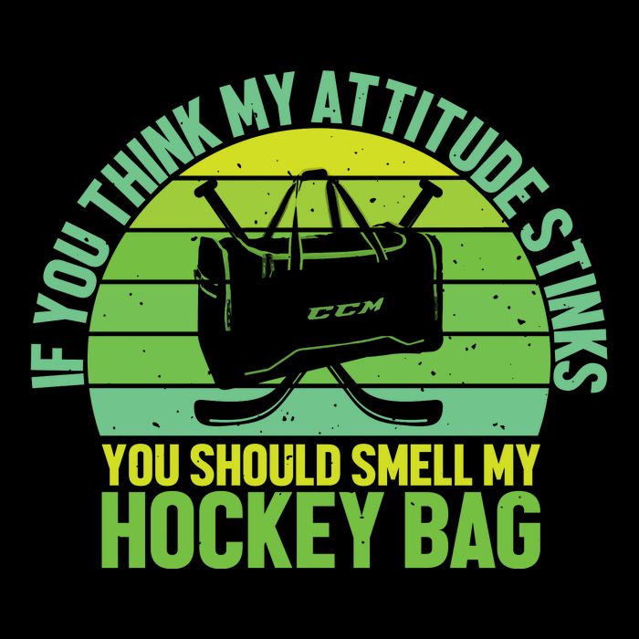If Think My Attitude Stinks You Should Smell My Hockey Bag 16 in Basic Backpack