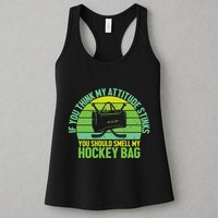 If Think My Attitude Stinks You Should Smell My Hockey Bag Womens Tank Top