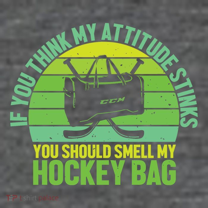 If Think My Attitude Stinks You Should Smell My Hockey Bag Sustainable Knit Beanie