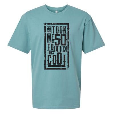 It Took Me 50 Years To Look This Cool 50th Birthday Celebration Sueded Cloud Jersey T-Shirt