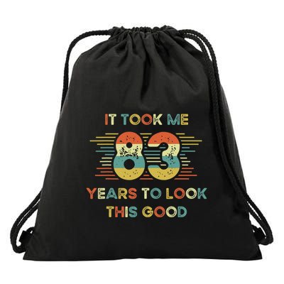 It Took Me 83 Years To Look This Good 83rd Birthday Retro Drawstring Bag