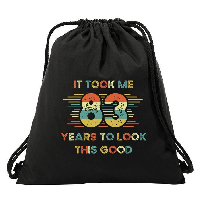 It Took Me 83 Years To Look This Good 83rd Birthday Retro Drawstring Bag