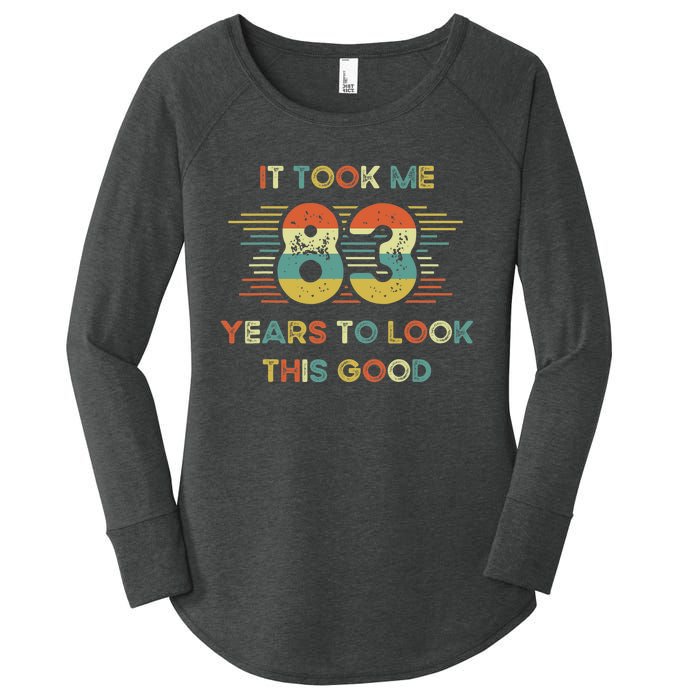 It Took Me 83 Years To Look This Good 83rd Birthday Retro Women's Perfect Tri Tunic Long Sleeve Shirt