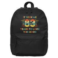 It Took Me 83 Years To Look This Good 83rd Birthday Retro 16 in Basic Backpack