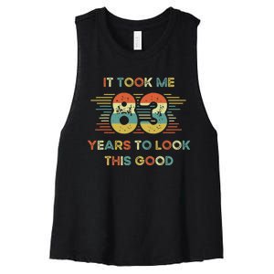 It Took Me 83 Years To Look This Good 83rd Birthday Retro Women's Racerback Cropped Tank