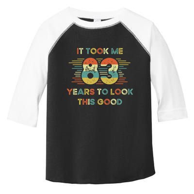 It Took Me 83 Years To Look This Good 83rd Birthday Retro Toddler Fine Jersey T-Shirt