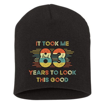 It Took Me 83 Years To Look This Good 83rd Birthday Retro Short Acrylic Beanie