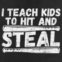 I Teach My Ki Ds To Hit & Steal Baseball Dad Coach Gift 11oz C Handle Ceramic Mug