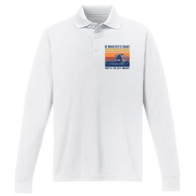 If The Moistures Right WeLl Go All Night Farmer Performance Long Sleeve Polo