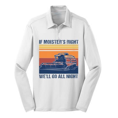 If The Moistures Right WeLl Go All Night Farmer Silk Touch Performance Long Sleeve Polo