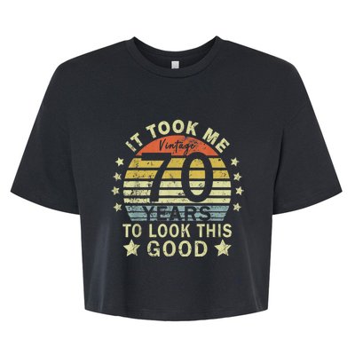 It took me 70 years to look this good 70th Birthday vintage Bella+Canvas Jersey Crop Tee