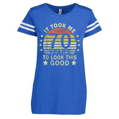 It took me 70 years to look this good 70th Birthday vintage Enza Ladies Jersey Football T-Shirt