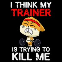 I Think My Trainer Is Trying To Kill Me Gym Tired Cat Gym Coffee Mug