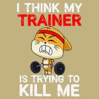 I Think My Trainer Is Trying To Kill Me Gym Tired Cat Gym Mousepad