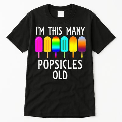 Im This Many Popsicles Old Funny 6th Birthday Popsicle Tall T-Shirt