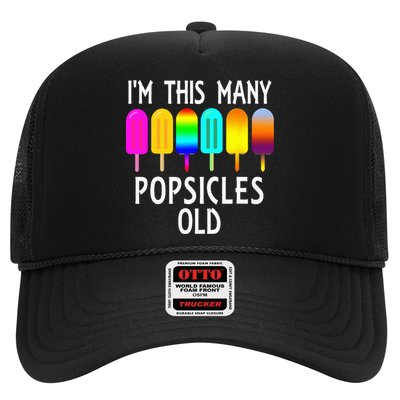 Im This Many Popsicles Old Funny 6th Birthday Popsicle Trucker Hat