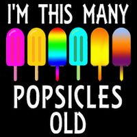 Im This Many Popsicles Old Funny 6th Birthday Popsicle Short Acrylic Beanie