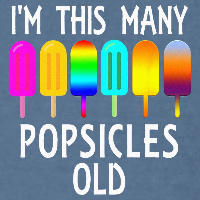 Im This Many Popsicles Old Funny 6th Birthday Popsicle Garment-Dyed Sweatshirt