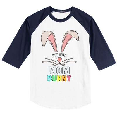 I'm The Mom Bunny Matching Family Easter Party Gift Baseball Sleeve Shirt