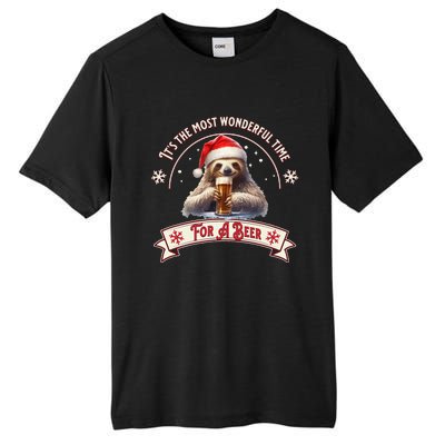 Its The Most Wonderful Time For A Beer Sloth Funny Chirstmas  Tall Fusion ChromaSoft Performance T-Shirt