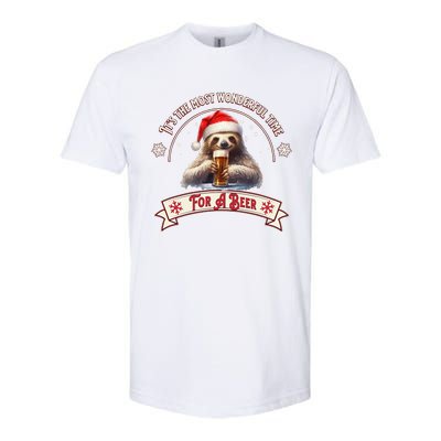 Its The Most Wonderful Time For A Beer Sloth Funny Chirstmas  Softstyle CVC T-Shirt