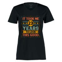 IT TOOK ME 23 YEARS TO LOOK THIS GOOD BIRTHDAY GIFT Women's Momentum V-Neck T-Shirt