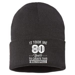 It Took Me 80 Years Masterpiece 80th Birthday 80 Years Old Sustainable Knit Beanie