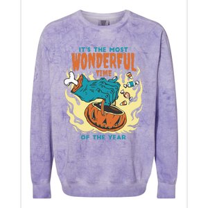 Its The Most Wonderful Time Of The Year Funny Halloween Colorblast Crewneck Sweatshirt