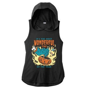 Its The Most Wonderful Time Of The Year Funny Halloween Ladies PosiCharge Tri-Blend Wicking Draft Hoodie Tank