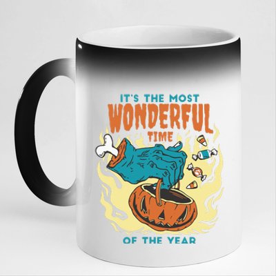 Its The Most Wonderful Time Of The Year Funny Halloween 11oz Black Color Changing Mug