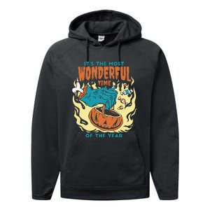 Its The Most Wonderful Time Of The Year Funny Halloween Performance Fleece Hoodie