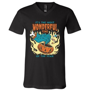 Its The Most Wonderful Time Of The Year Funny Halloween V-Neck T-Shirt