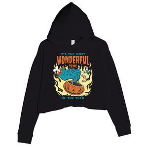 Its The Most Wonderful Time Of The Year Funny Halloween Crop Fleece Hoodie