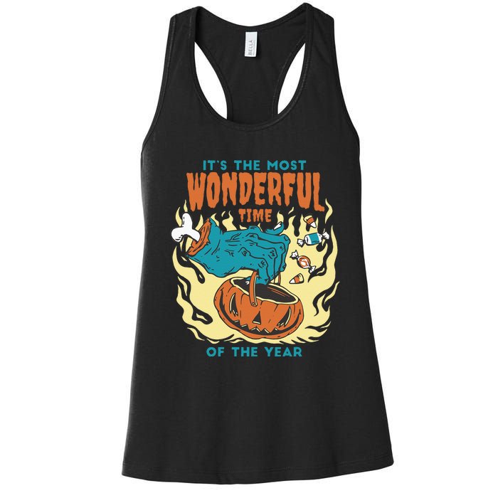 Its The Most Wonderful Time Of The Year Funny Halloween Women's Racerback Tank