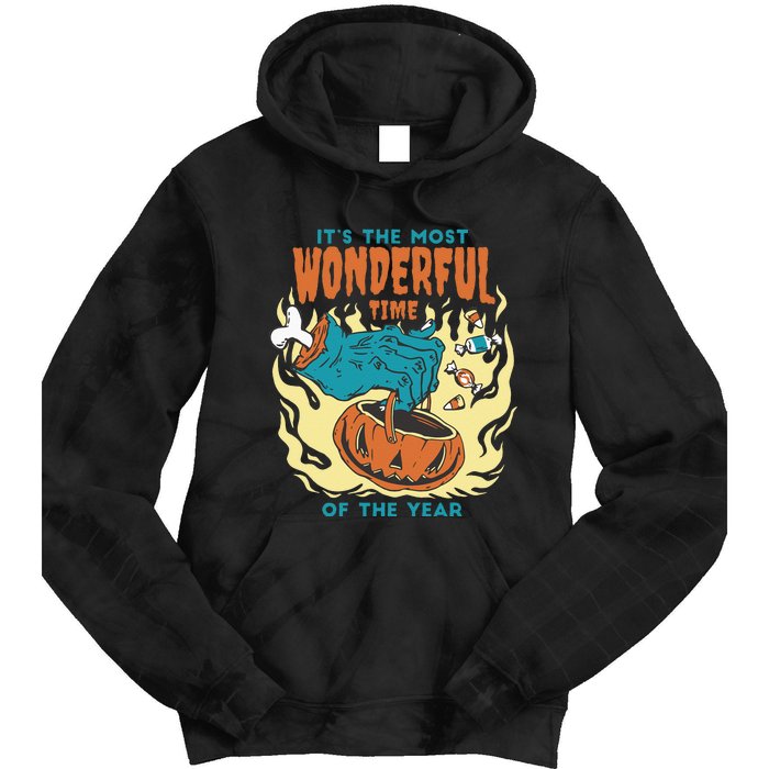 Its The Most Wonderful Time Of The Year Funny Halloween Tie Dye Hoodie