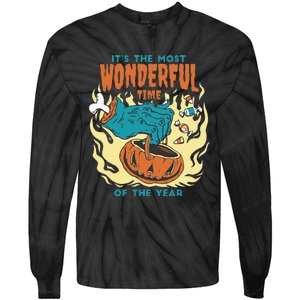 Its The Most Wonderful Time Of The Year Funny Halloween Tie-Dye Long Sleeve Shirt