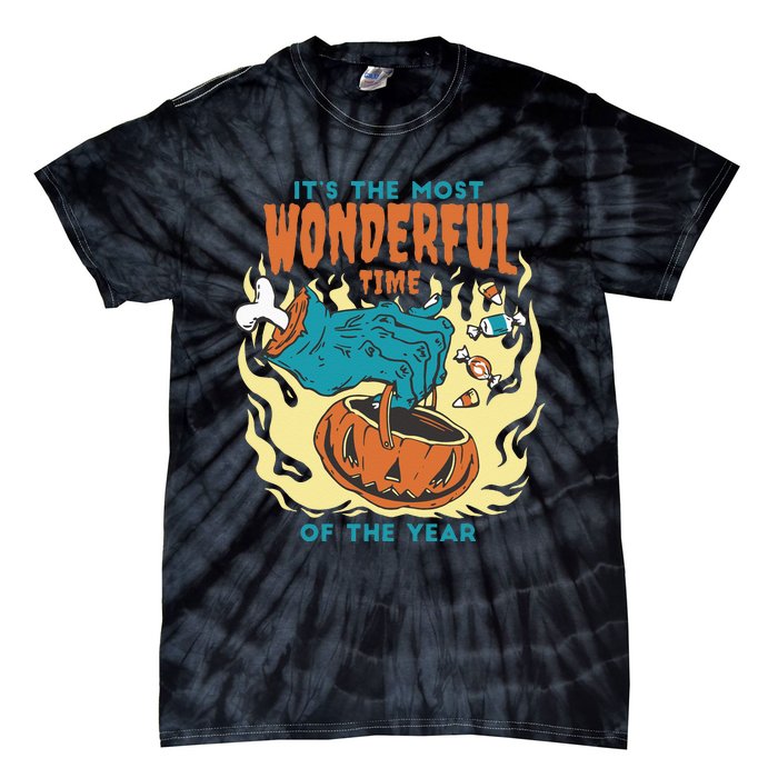 Its The Most Wonderful Time Of The Year Funny Halloween Tie-Dye T-Shirt