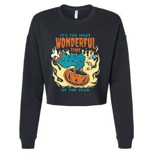 Its The Most Wonderful Time Of The Year Funny Halloween Cropped Pullover Crew