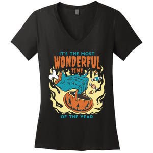 Its The Most Wonderful Time Of The Year Funny Halloween Women's V-Neck T-Shirt