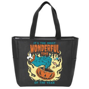 Its The Most Wonderful Time Of The Year Funny Halloween Zip Tote Bag