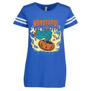 Its The Most Wonderful Time Of The Year Funny Halloween Enza Ladies Jersey Football T-Shirt