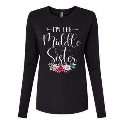 I'm The Middle Sister I'm The Middle Sister Womens Cotton Relaxed Long Sleeve T-Shirt