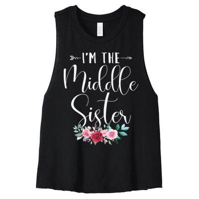 I'm The Middle Sister I'm The Middle Sister Women's Racerback Cropped Tank