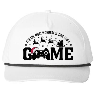 It’S The Most Wonderful Time For A Game Christmas Snapback Five-Panel Rope Hat